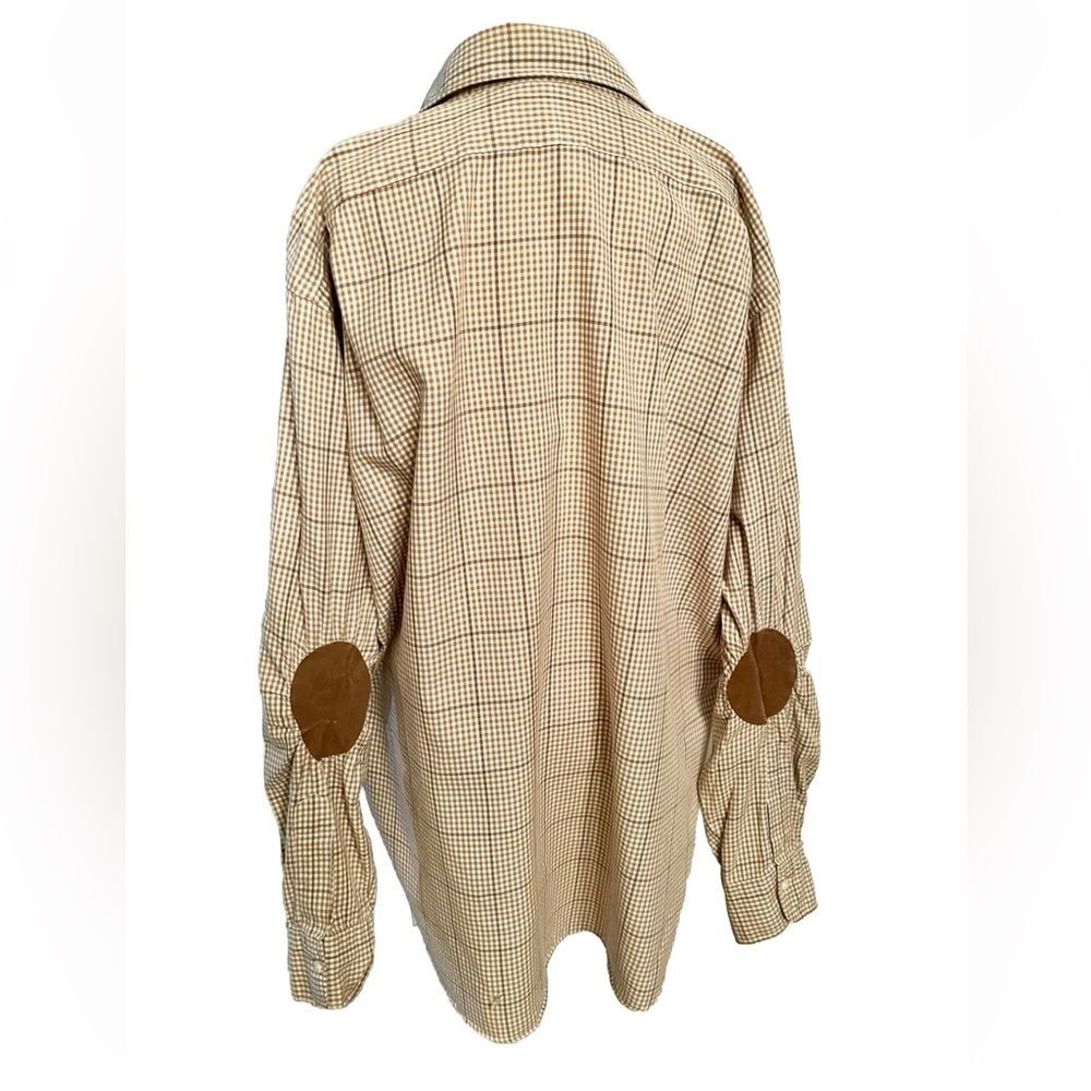 Polo by ralph lauren shirt Tartan Brown Plaid Size XL Leader elbows Pat